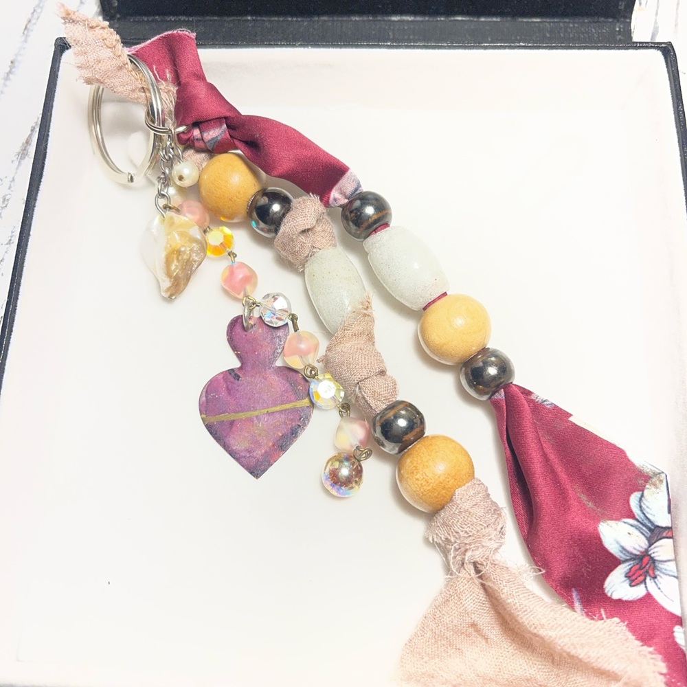 Boho Bag Charm Keychain